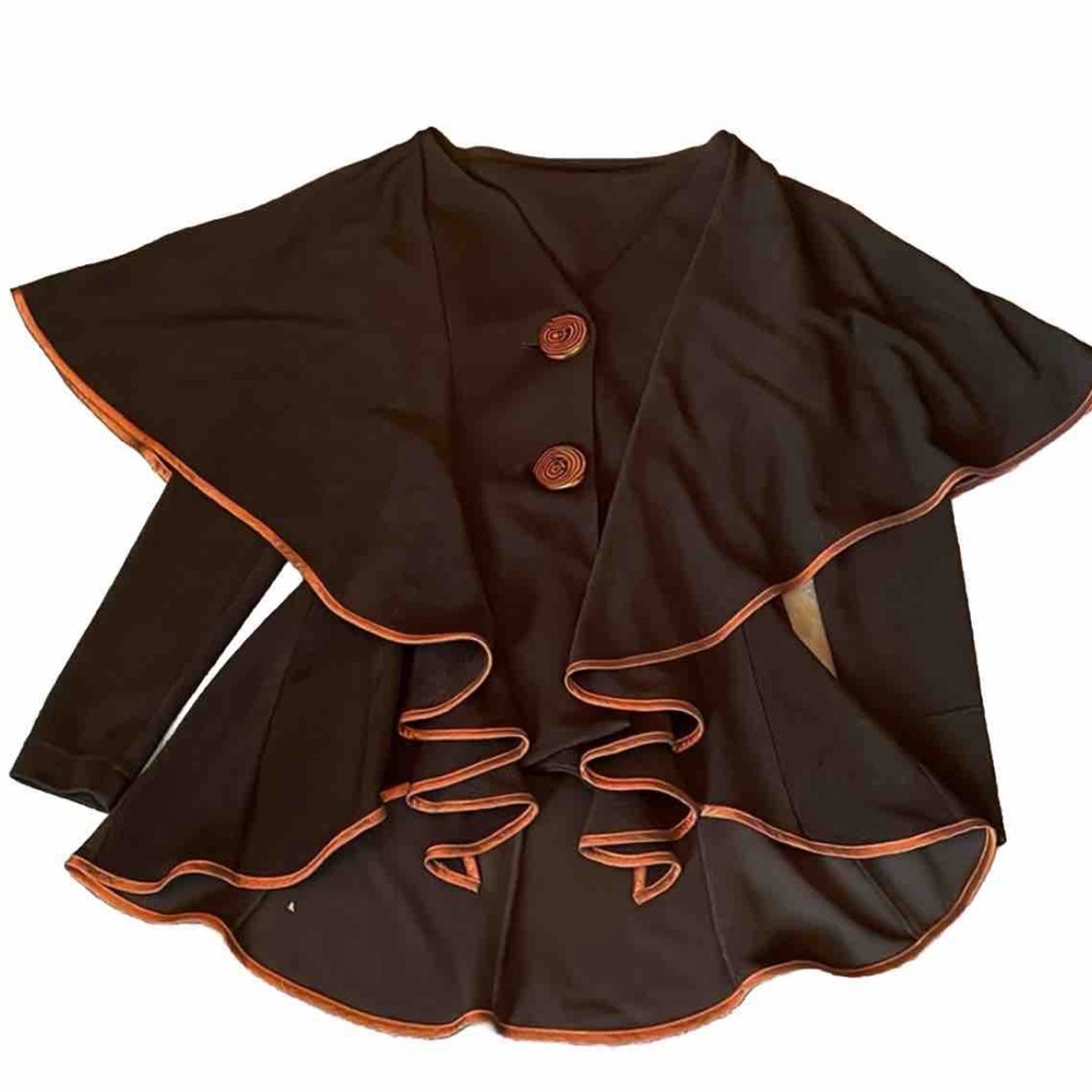Haute Couture  Paris Black Cardigan Blazer Caplet Coat Jacket  Small